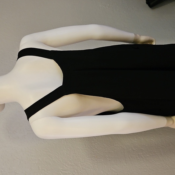 Vtg DACESLON Oversized Baggy Linen Blend Wide Leg Black Overall Jumpsuit - Picture 9 of 12